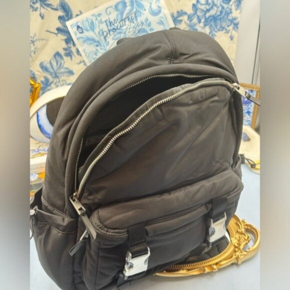 🆕 AMI PARIS 🧿 NWOT Black Ami De Coeur Nylon & Leather Backpack - Picture 12 of 16